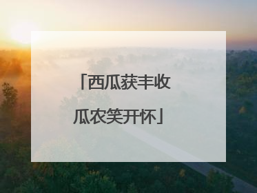 西瓜获丰收 瓜农笑开怀